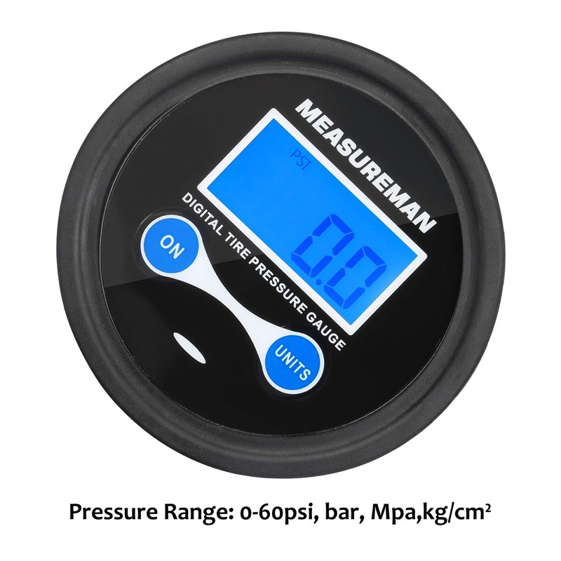 MEASUREMAN 2-1/2" Dial Size Digital Air Pressure Gauge with 1/4''