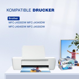 KINGWAY LC426 XL LC426XL 6000/5000 Pages Compatible with Brother LC426 XL LC426XL LC-426VAL Printer Cartridges for Brother MFC-J4340DW Cartridges for MFC-J4335DW MFC-J4535DW MFC-J4540DWXL Pack of 4