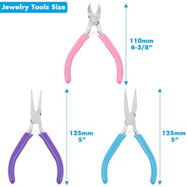 Jewelry Pliers 3PCS Jewelry Pliers Tool Kit Crafts Making Supplies,Jewelry Making Pliers Tools Set Wire Cutters for Jewelry Repair, Wire Wrapping, Beading and Crafts.