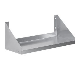 Unbranded 12 in. x 30 in. Stainless Steel Wall Shelf with Side Guards