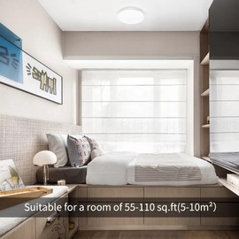 VIPMOON LED Ceiling Light 24W, Bathroom Ceiling Light, 6500K Natural White, Flush Mount Light Fixture for Bedroom Kitchen Bathroom Garage Hallway Office Balcony