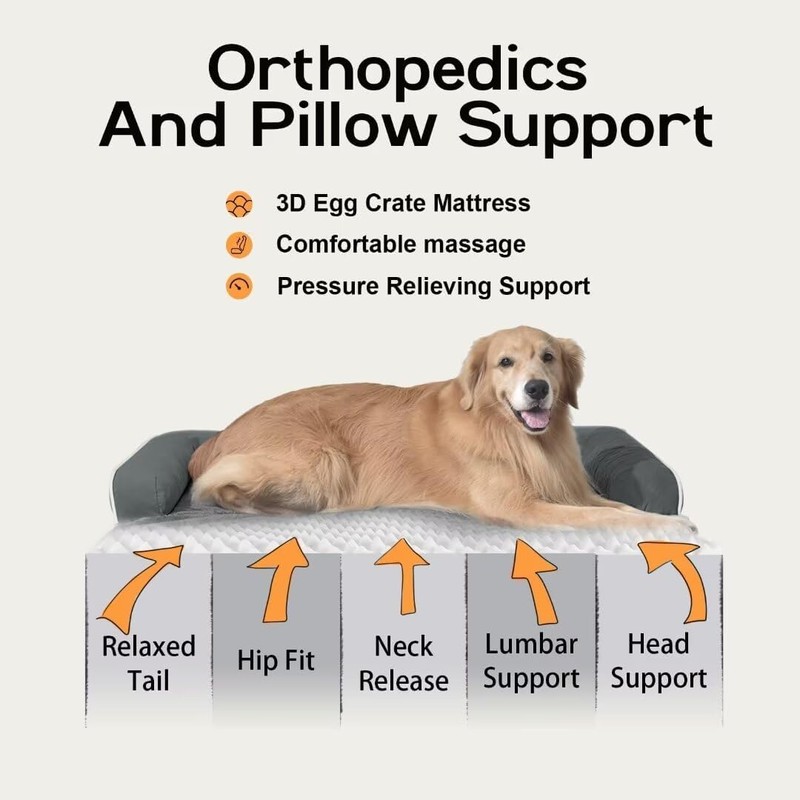 Dog Bed Medium Size Dog-Orthopedic Waterproof Bed for Dogs,Foam Couch