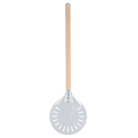 Pizza Shovel with 60cm Removable Wood Handle NonSlip Round Pizza Spatula Kitchen Utensils(9in )