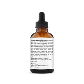 NaturoBliss 100% Pure Lemon Essential Oil Therapeutic Grade Premium Quality (4 fl. oz) with Glass Dropper, Perfect for Aromatherapy