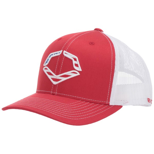 EvoShield USA Trucker Snapback Hat - Red/White