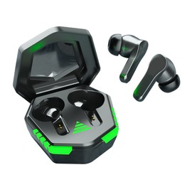 Septpenta Auriculares Inalámbricos, Bluetooth 5.3 Ultra Auriculares Inalámbricos Bluetooth de Baja LatenciA para Juegos Interruptor de Modo de MúsicA para Juegos, Uso Cómodo Reducción de Ruido