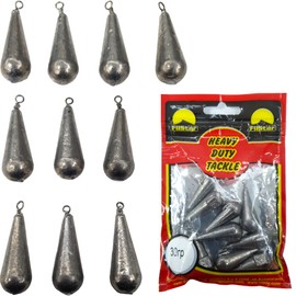 PRO FILSTAR Ground Lead Fishing Set 10 x 30 g - Lead Fishing with Swivels - Fishing Lead Set - Ground Fishing - Pear Lead - Lead Weight - Fishing Weights - Lead Weights - Carp Lead Kit