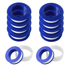 Bvxchg 10Pcs PTFE Tape, 12MM x 0.075MM x 10M Plumbers Tape White Threaded Sealing Tape for Prevent Pipeline Leaks Shower Heads and Sewers