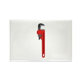 CafePress Pipe Wrench Plumber Tool Magnets Rectangle Magnet (100 pack)