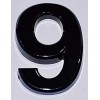 BUILDINGSIGNS.COM Apartment Number Sign/Mailbox Number Sign, Number 9 (Black,3D, ...-REF24-1027