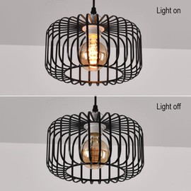 Aidencor Black Ceiling Light Shade, Metal Light Shade, Modern Designer Pendant Lamp Shade Black lampshades for Ceiling Lights, Bedside Lamps, Bedroom, Living Room, Kitchen, Hallway, Office