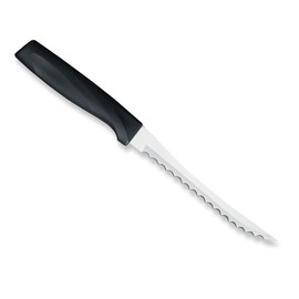 RADA Anthem Series Tomato Slicing Knife Stainless Steel Blade with Ergonomic Black Resin Handle, 9 Inches, Pack of 6