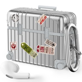 V-MORO Airpods Pro 2nd Generation Case for AirPods Pro (2022/2019), Air Pots Pro Cover, TPU + PC Protective Case, Detachable Type, Stylish, Includes Carabiner, Wireless Charging, TPU Case, Scratch