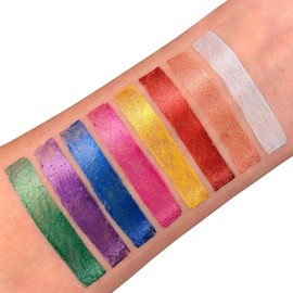 Cosmic Moon - Metallic lipstick - 5g - For fascinating metallic lips - Set of 8 colours - Contains: silver, gold, rose gold, pink, red, green, blue, purple