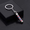 WSNANG Barber Shop Sign Keychain/Necklace Barber Turn Light Pendant Jewelry