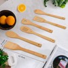 Bamboo Kitchen Aid Set, 6 Pieces, Spatula, Cooking Spoon, Kitchen