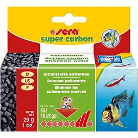 sera super carbon active filter carbon 6854, Reliable Gift and Dyes from the aquarium water for Freshwater & Saltwater, 29 g