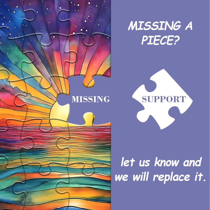 Impossible Puzzle for Adults 1000 Pieces, Ocean Sunset Puzzles with