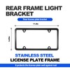 Rear License Plate Bracket Holder w/Stainless Steel Frame, Compatible with