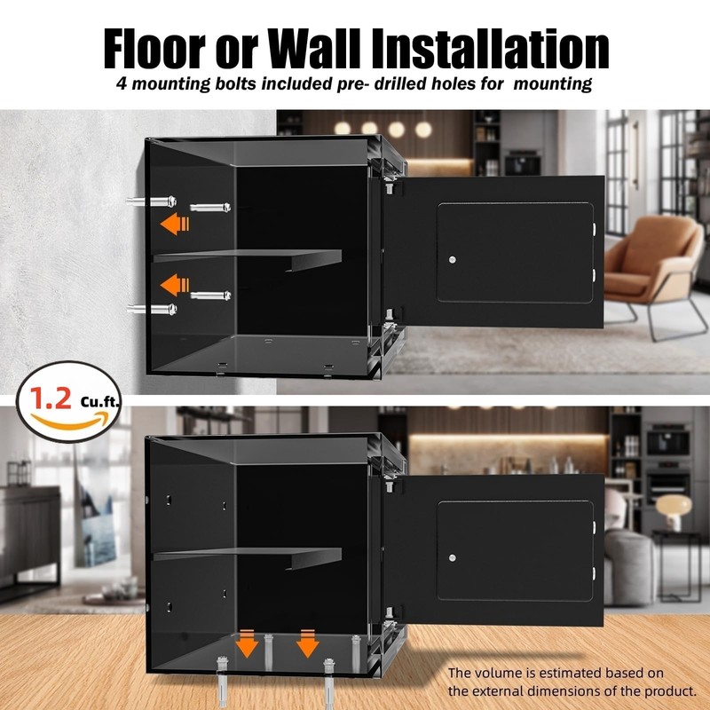 [ 1.2 Cu.ft. ]PATRON Fireproof Safe for Home,Digital Security Home