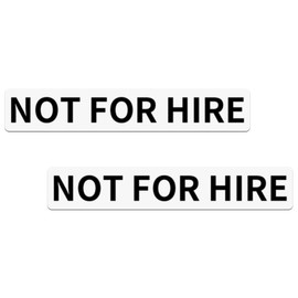Not for Hire Magnets for Trucks & Vans - 2 Pack Heavy Duty Magnetic Signs - 3.5 x 21 Inch Magnetic Stickers for Commercial Vehicles, Trucks, Trailers - Meets US DOT Display Guidelines