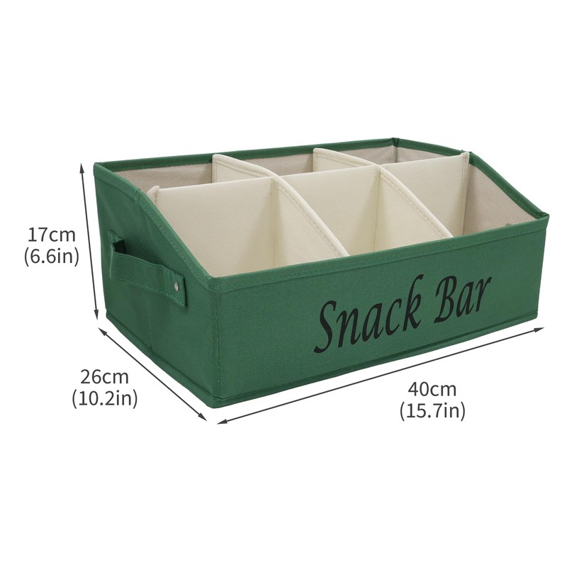 Xbopetda Snack Organizer for Countertop, Fabric Snack Bar Station with