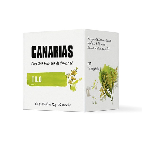 Canarias Té de Tilo Classic Linden Tea In Bags, 1 g / 0.03 oz (box of 10 bags)