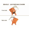 Beagle Genuiine Leather Animal/Dog Bag Charm/KeychainVANCA Handmade in Japan