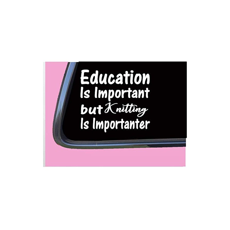 Knitting Important TP060 vinyl 6" Decal Sticker knit sweater socks