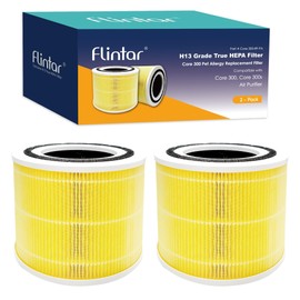 Flintar Core 300 Pet Allergy Replacement Filters, Made in TAIWAN, Compatible with LEVOIT Core 300, Core 300S VortexAir Air Purifier, H13 Grade True HEPA Filter Replacement, Core 300-RF-PA, 2-Pack