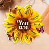 Sunflower Car Hanging Rear View Mirror Accessories with Bible Verse,