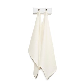 Solino Home Linen Kitchen Towels Set of 2 – Ivory 17 x 26 Inch – 100% Pure Linen Kitchen/Tea Towels – Machine Washable and Handcrafted from European Flax