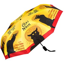 VON LILIENFELD® Folding Pocket Umbrella Automatic Telescopic Motif Women CatChat Noir