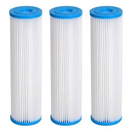 Pack 3 Filtros Plisados REYNOR 9x2.5” | Compatibles con filtros lavables, Reutilizables y de Alta Retención de Sedimentos