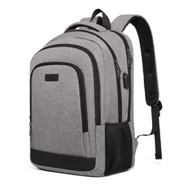 CLUCI Laptop Backpack for Men Women School Backpack College Bookbag for Men Water Resistant Travel Work Backpacks Fits 15.6" Laptop Business Computer Bag with USB Charging Port Grey