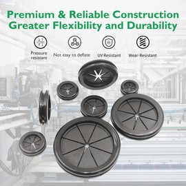 EASYEAH Rubber Grommets for Wiring, 7/8 Inch Drill Hole 11/16 Inch ID, Firewall Grommets Automotive Cable Cords Hoses Protection, Double-Sided Rubber Plugs for Round Holes, 22 Pcs, 18x22 mm