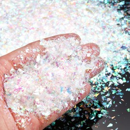 Kasyat Christmas Twinkles Snow Fake Snow Decoration Craft Snow Artificial Flake Fake Snow Powder Filler for Christmas Party Decoration Supplies (AB Color, 800 g)