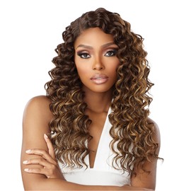 Sensationnel Vice Bundles Multi weaving - Vice Deep Twist synthetic virgin hair dupe with 2x5 Lace Closure - Vice Bundle Multi Deep Twist (18 20 22 Inch, T2/BG)
