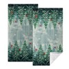 Cneztholim Winter Forest Hand Towels for Bathroom Pine Tree Cardinal