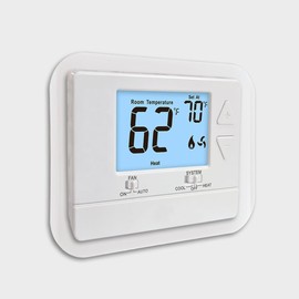 Thermostat Trim Plate Cover, Covers Wall Imperfections, Easy to Install, Durable ABS Plastic(Off-White)