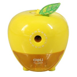 Deli Apple Shaped Pencil Sharpener Assorted in Colors