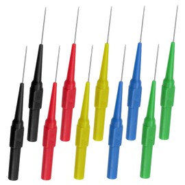 Snokay 10 Pcs 0.7mm Insulated Piercing Needle Test Probes Pins, Stainless Steel Multimeter Probes for Banana Plug Sockets, Electrical Testing, Automotive Diagnostics, and Car Repair