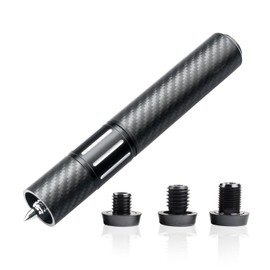KONLLEN Threaded Carbon Fiber Pool Cue Extension with 3 Bumpers – Bullet-Shaped Joint for Stable Fit – Preserves Balance & Stroke Feel – Tool-Free Installation