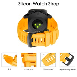 TOPsic Compatible with Garmin Instinct Bracelet, Instinct Replacement Watch Strap, Lightweight Fit Wristbands for Garmin Instinct Unisex