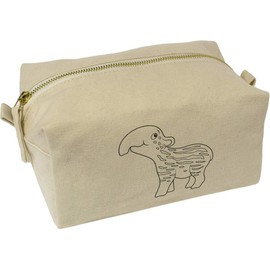 'Baby Tapir' Canvas Wash Bag/Makeup Case (CS00011121)