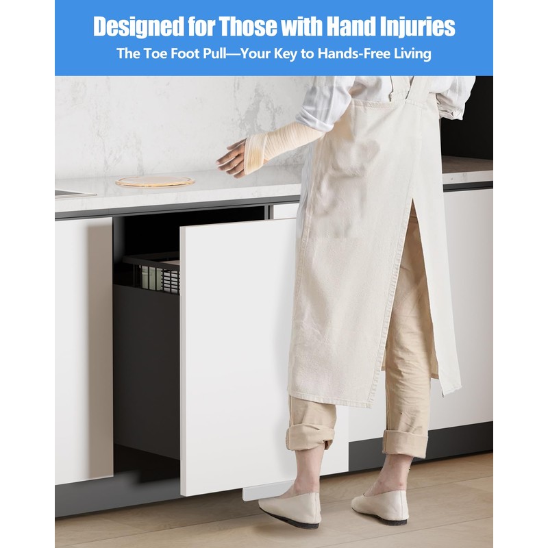 Cabinet Foot Pull for Trash Drawer, Trash Cabinet Foot Pull,