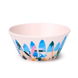 Puckator VW Volkswagen T1 Camper Bus Waves are Calling 4Pc Reusable Picnic Bowls Out of Recycled Plastic Bottles Serving Bowls Party Ramen Bowl Plastic Bowls for Parties Picnic Breakfast Bowls