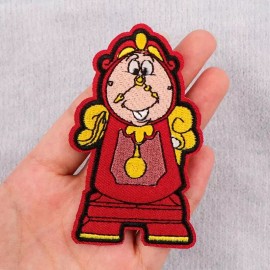 Unbranded Beauty And The Beast Inspired Cogsworth Embroidered 3.14" Tall Iron On Patch