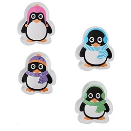 Pocket Warmers Reusable Set of 4 – Penguin – Hand Warmer for Travelling – Winter Hand Bags Warmer Gnome Santa Christmas Gift
