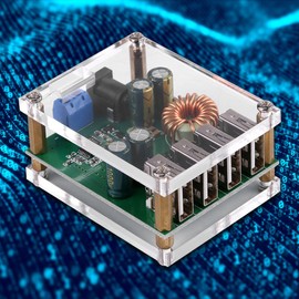 DC DC 7-60V to 5V Voltage Power Down Power Supply Converter 5A Board Module Transformer with 4 USB Ports